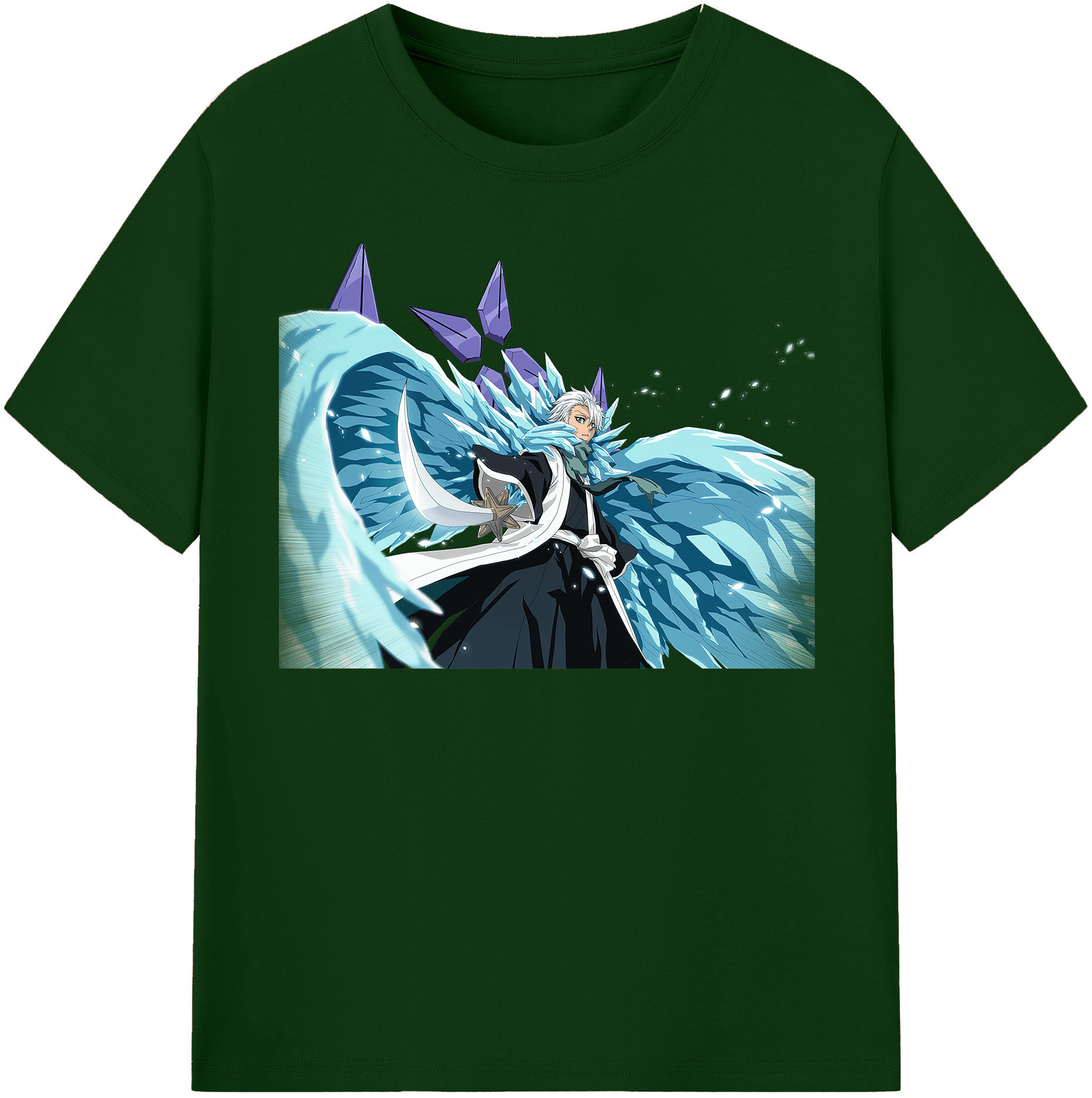 （画像用） ブリーチ 日番谷冬獅郎（ひつがや とうしろう） BLEACH Hitsugaya Toushirou 綿100％半袖Tシャツ（フロントプリント）